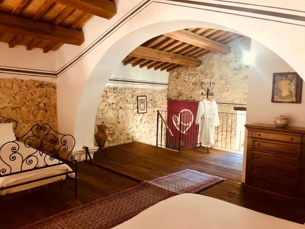 Shared mezzaine room built inside the ancient church.